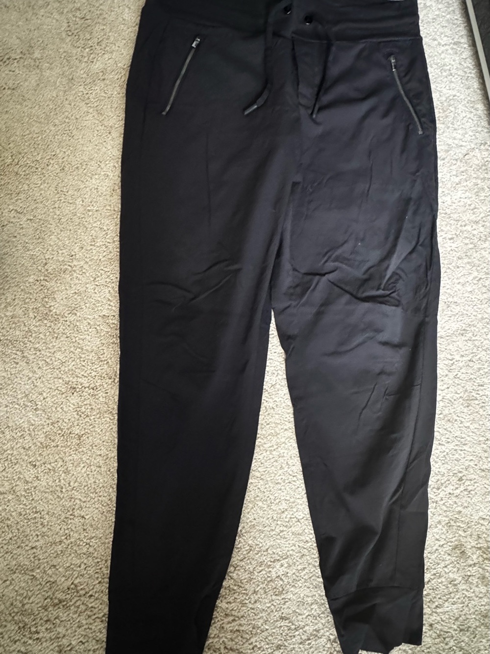 Athleta Black Slim Zip Joggers